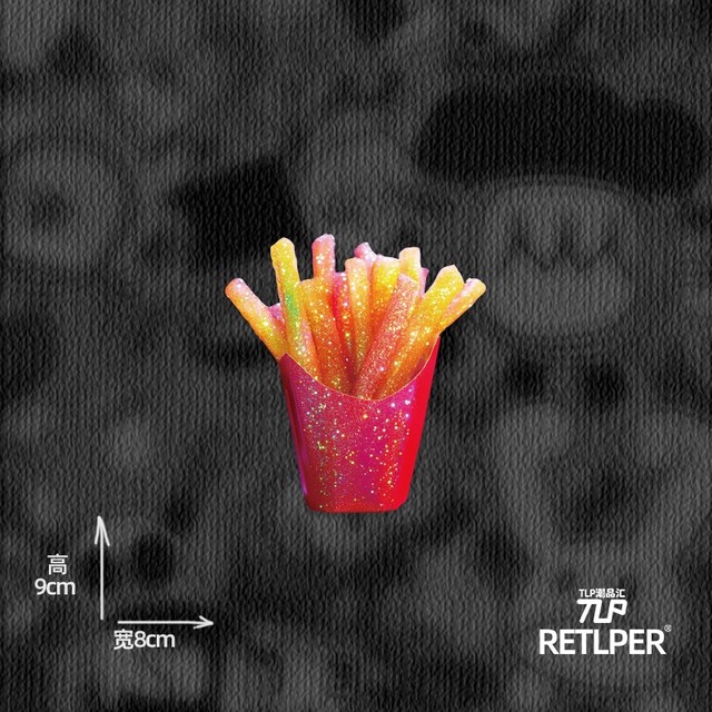 
RETLPER reflective sticker original shiny French fries shiny three-dimensional flat waterproof car and motorcycle sticker