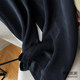 Quality goods! 32 Mmi thick heavy silk crepe black pants straight pants mulberry silk cropped pants women