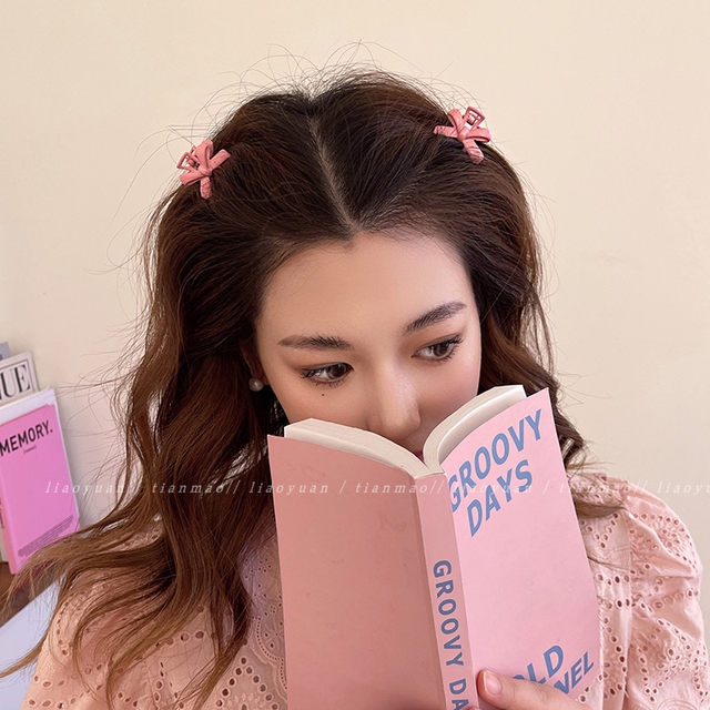 
Candy color small cute and exquisite forehead clip ins2025 princess head bangs clip bow hair clip energy