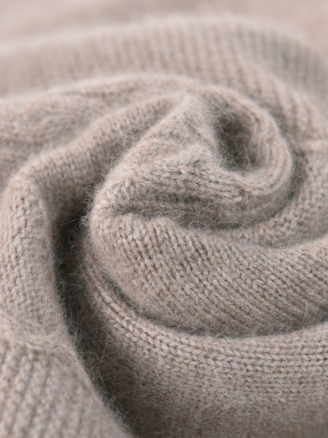 100 pure wool sweater women autumn and winter thick half -high collar middle -aged and elderly mother pretend to embroidered cashmere bottom sweater large size