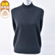 Western mother's half turtleneck pure wool sweater women's autumn and winter thick sweater middle-aged and elderly solid color bottoming shirt loose