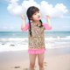 Children's swimsuit girls, baby, foreign qi sunscreen, leisure, skirt, fast -drying hot spring surfing sunscreen swimsuit
