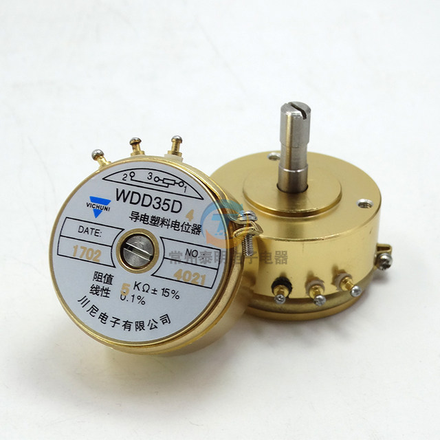 WDD35D-4 adjustable 0.1% precision 10K conductive plastic potentiometer type 5K angular displacement sensor 1K resistance 2K