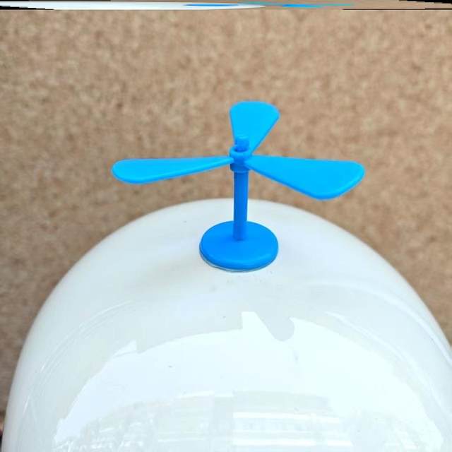 Rearview mirror rotating propeller jewelry cute children's toys battery car top helmet decoration bamboo dragonfly