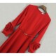 French niche heavy industry three-dimensional flower trouser long skirt small dress women's slim slim long sleeve dress