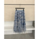 2025 spring and summer new A-line high waist mid-length retro tie-dye mesh pleated cake skirt for women
