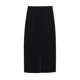 High-waisted slim straight skirt for women with long autumn and winter new style versatile black rear slit one-step hip-wrap skirt