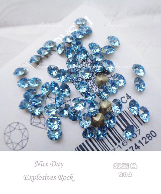 Austrian Diamond Drilling Sea Blue 202 Nailou Diamond Watch Necklaces Earrings Jewelry Jewelry Adhesive Shijia Diamond