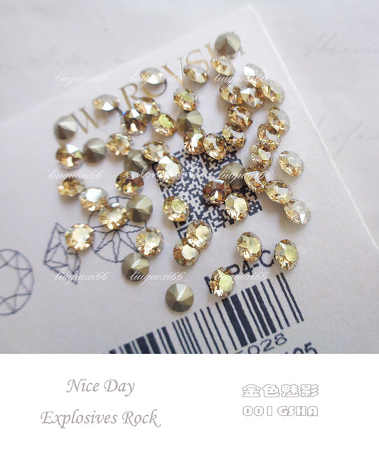 Austrian pointed bottom diamond Golden Phantom 001GSHA Glass Diamond Manicure Austrian Diamond Little Swan Repair Diamond Water Diamond