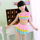 New Korean version of girls swimsuit split skirt bikini medium big boy princess baby swimsuit student little girl