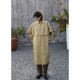 MeeLeeMeeLab Original Gentleman Elegant Loose Large Cape Shirt Style Trench Coat Mid-length High-Stack Cotton
