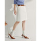 Inman French temperament pure cotton skirt for women in spring 2025 new commuter high waist slim A-line short skirt
