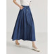 Inman Cool Hemp Denim Skirt for Women 2024 Summer New Mid-length Skirt 18424480