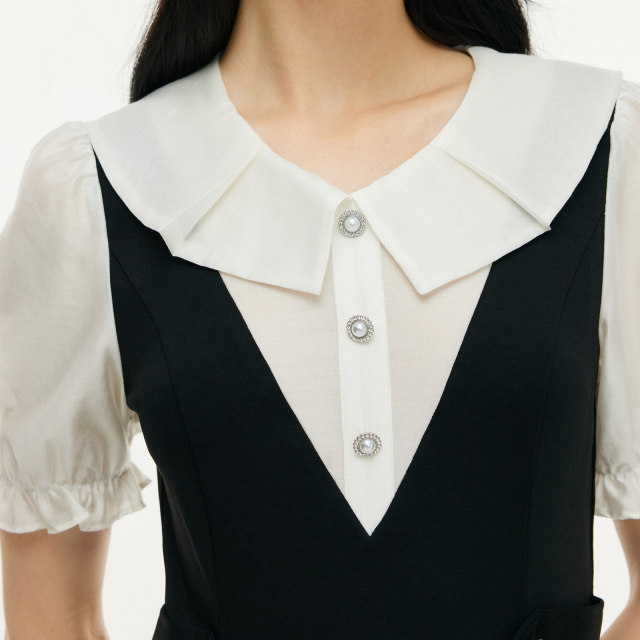 Gloria fake two-piece dress for women summer 2025 new style elegant and decent style French skirt 1E4R4H3F0
