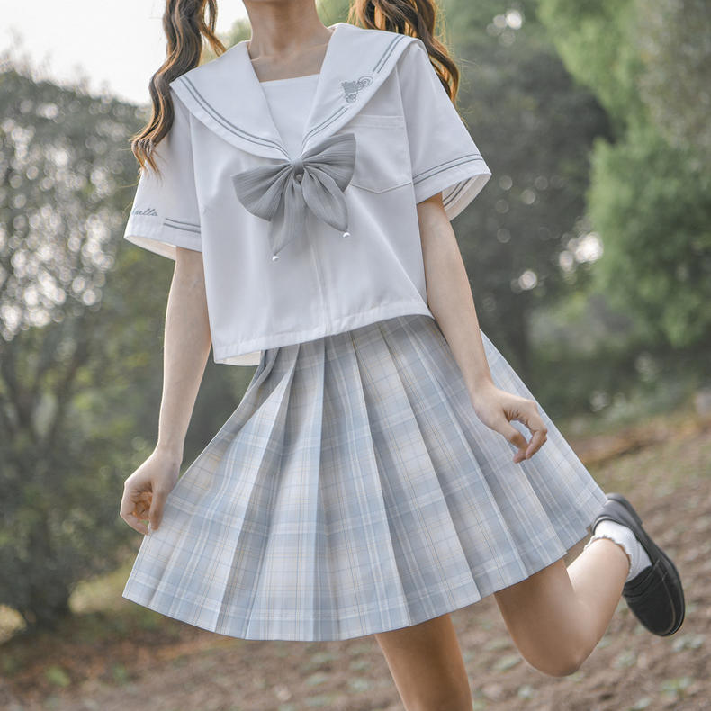 迪士尼授权仙蒂瑞拉原创森女部落正统jk格裙百褶裙新款高腰短裙夏