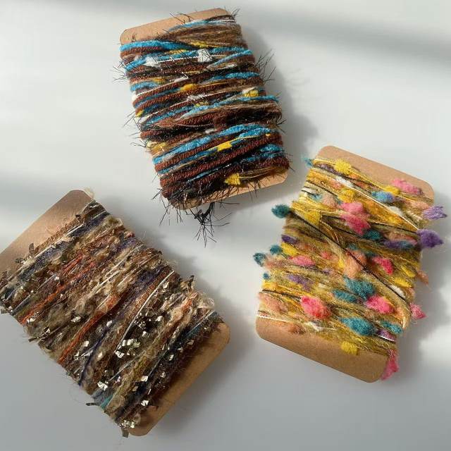 Original design Maillard earth color retro features hand mixed thread gift packaging rope dreadlocks DIY jewelry accessories