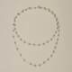 AHCHOO niche Jingshe style long S925 sterling silver necklace is really hemp silver gray pearl sweater chain can be folded