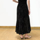 Removal of the counter! Large size retro palace style high-end velvet fishtail skirt high waist skirt mid-length skirt women's spring and autumn style