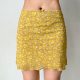 
Go Girl Go Homemade American Retro Yellow Butterfly Print Short Skirt for Women in Summer A-line Skirt