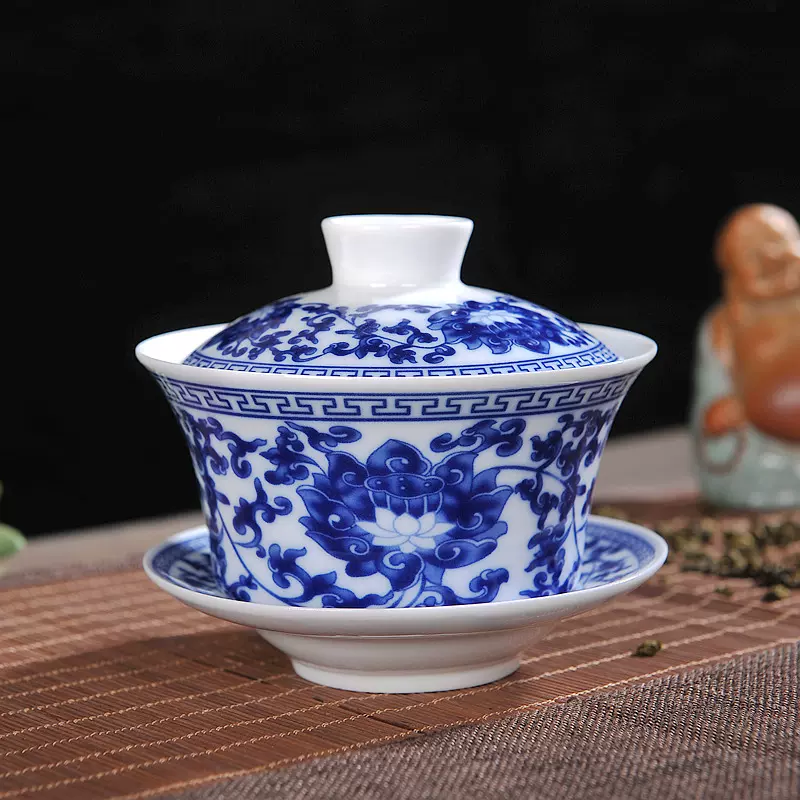 母の日キャンペーン開催、期間中、蓋碗は全て2450円、景德鎮青花瓷蓋碗 