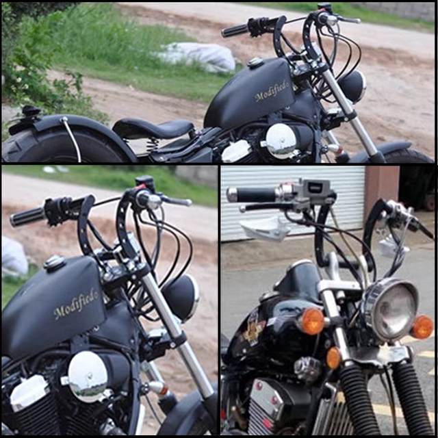 Motorcycle heightened handlebar modified handlebar faucet 22~25mm cruise Prince GN electric vehicle 883 Xinyuan Ranger