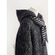 Spring and winter new variegated tweed coat coat college hooded age-reducing high-end Korean version women loose lazy high-end

