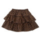 Retro fashion versatile leopard printing loose high waist and thin lotus leaf cake skirt short skirt A -line women's autumn and winter