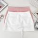 Sweet and pure lace-up bow with high waist slim skirt anti-exposure short skirt hip-cover skirt for women in summer