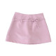 Korean version of sweet age-reducing lace-up bow with high waist slim skirt anti-exposure short skirt hip-covered skirt for women in summer