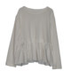 European Station 2024 autumn new simple A-line waist-hugging solid color shirt splicing pullover versatile solid color shirt
