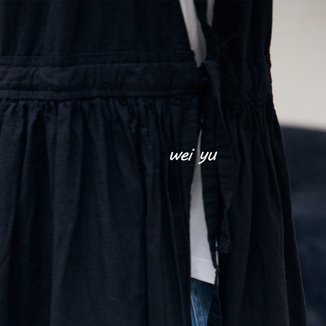 Weiyu large-size women's clothing, tied vest skirt on both sides 2025 summer new solid color layered dress literary and sweet