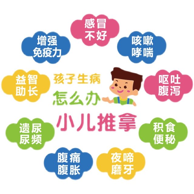 Little Children's Massage Image Mother and Children's Health Museum Background Wall Decoration Hall arrangement TCM stickers