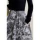 Migu retro ink painting skirt spring and autumn printed skirt women's A-line skirt high waist large hem skirt slim pleated skirt