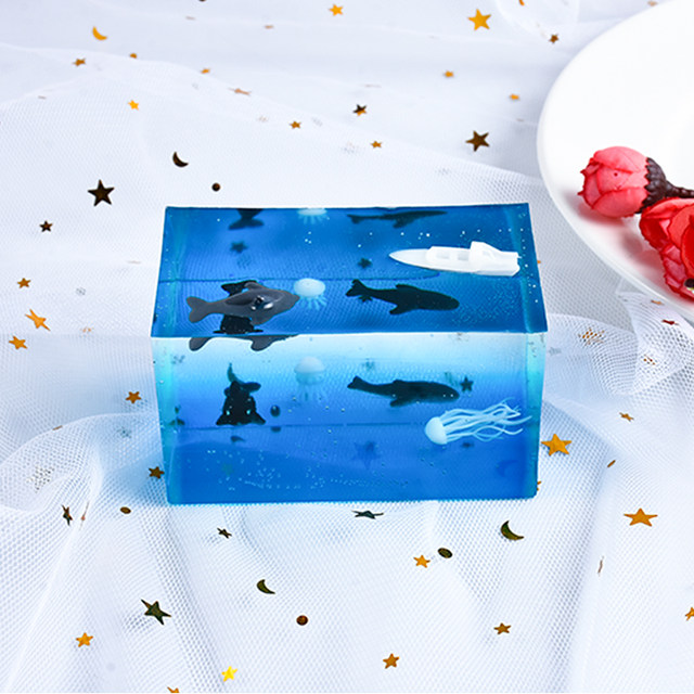 Rongtai diy crystal glue mold handmade cuboid amber specimen landscaping mirror jewelry ornaments