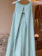 Sleeveless vest dress for women in summer 2025 new style of seaside vacation high-end halter neck sling beach skirt