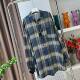 Starry Sky Flash Plaid Sunscreen 0085# Summer Long Sleeve Loose Air Conditioning Shirt Casual Mid-Length Plaid Shirt Top