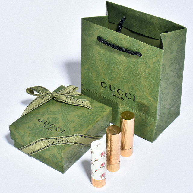 Gucci/Gucci Liccin Lip Balm satin light/matte/floral tube lipstick 25#505#Valentine's Day gift box
