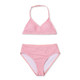 Foreign trade export girls split swimsuits sweet pink student girls triangle bikini big children's shirt swimsuit
