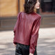 2025 new motorcycle leather jacket for women cool style stand collar short wallet sheepskin leather XP JK3963