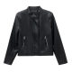 2025 new motorcycle leather jacket for women cool style stand collar short wallet sheepskin leather XP JK3963