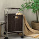 
Dirty clothes basket storage rack movable trolley multi-functional storage rack home bag storage cabinet under the table