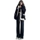 Plus size fat girl black sweater coat women's spring, autumn and winter new V-neck Japanese style lazy college style knitted cardigan