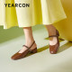 Yierkang Baotou Sandals for Women 2025 Spring and Summer New Women's Shoes French Thick Heels Mary Zhen High Heels Single Shoes Women