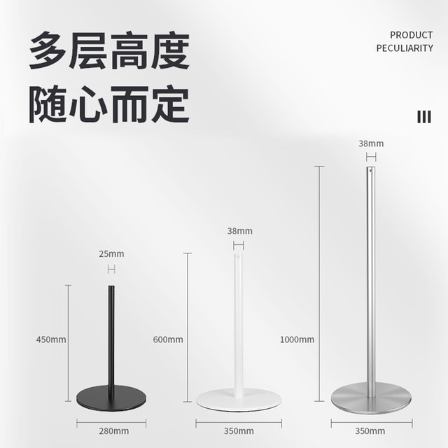 Museum low railing exhibition hall threaded rope column art gallery stainless steel isolation fence one meter line telescopic belt protection