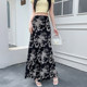 Summer beautiful skirt for women printed chiffon long skirt 2025 new vacation style A-line fish tail hip skirt
