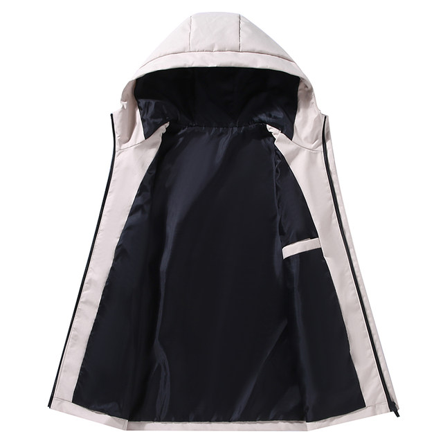 2025 spring and autumn thin jacket men's jacket hooded casual loose short windbreaker men's casual jacket top