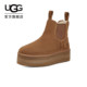 UGG autumn women's casual and comfortable solid color thick-soled snow boots chimney fashion Chelsea short boots 1134526