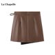 La Chapelle/La Chapelle autumn new style a-line hip skirt women's lace skirt pu short skirt