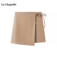 La Chapelle/La Chapelle autumn new style a-line hip skirt women's lace skirt pu short skirt