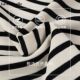 La Chapelle French U-neck Knitted Short Sleeve Top for Women's Summer Thin Slim Stripe T-shirt